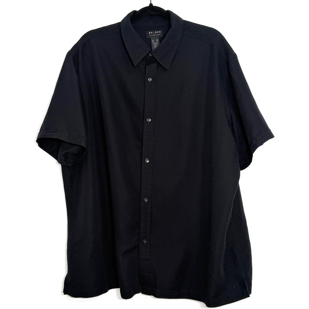 Axcess Claiborne Men's XXL Black Short Sleeve Button Up